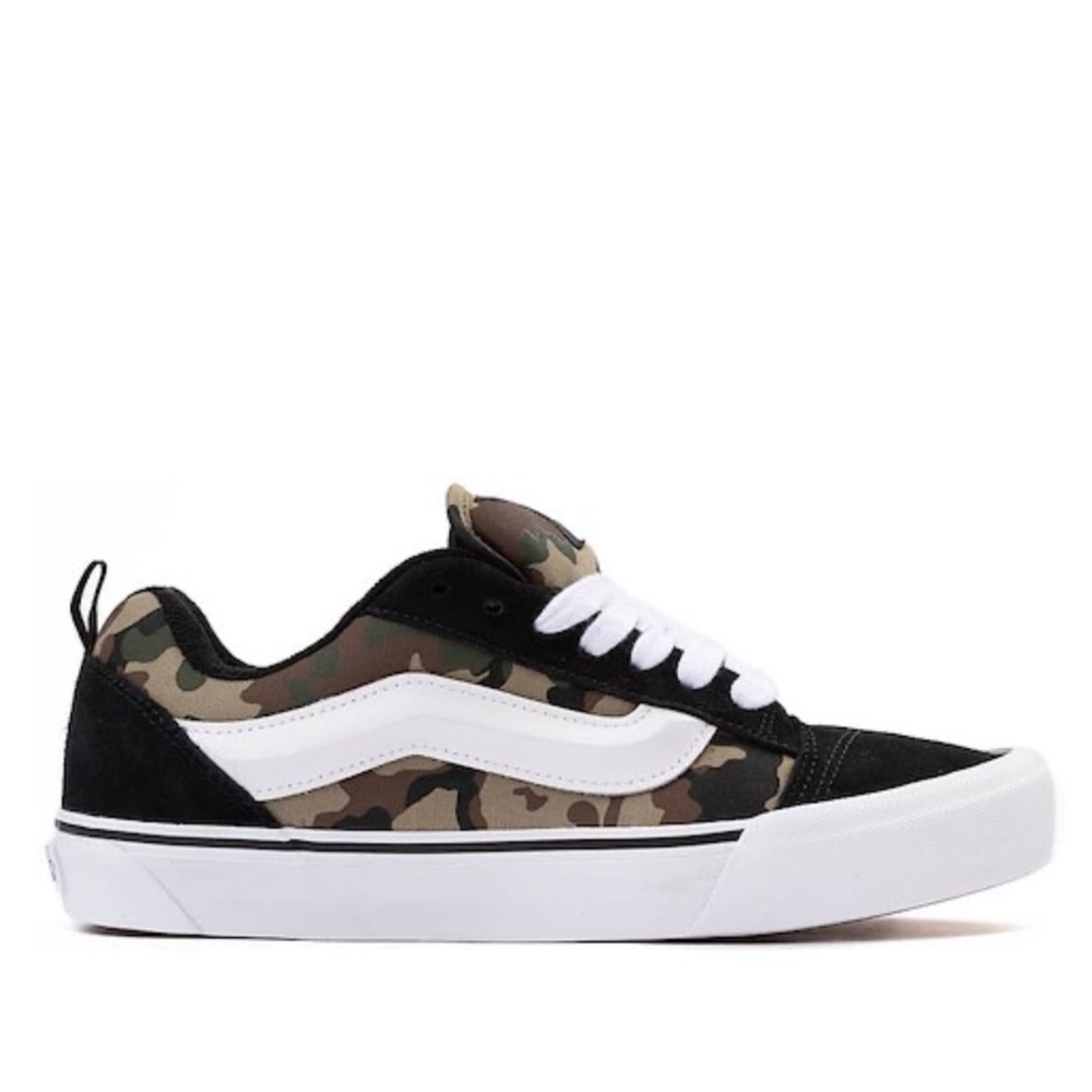 Vans Knu Skool Skate Shoe - Black / Camo
